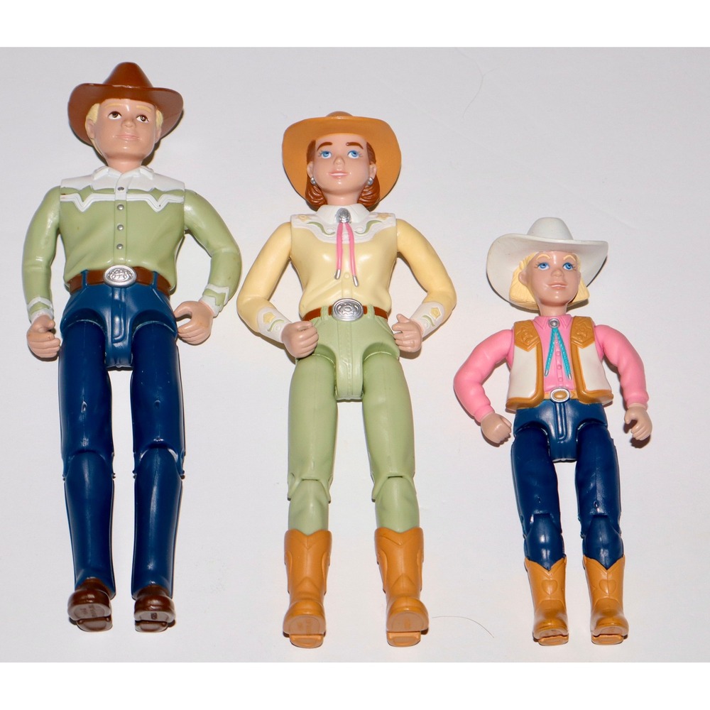 Fisher Price Loving Family Dollhouse Western Style Riders Cowboy Cowgirl Figures